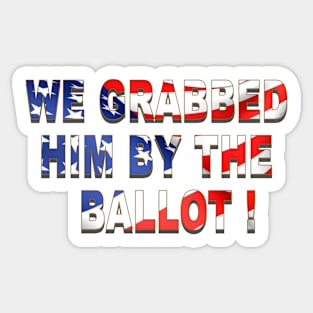 We Grabbed Him By The Ballot Sticker